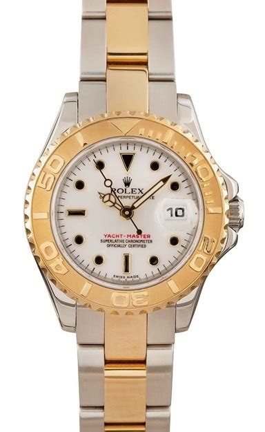 rolex yacht master two tone white dial
